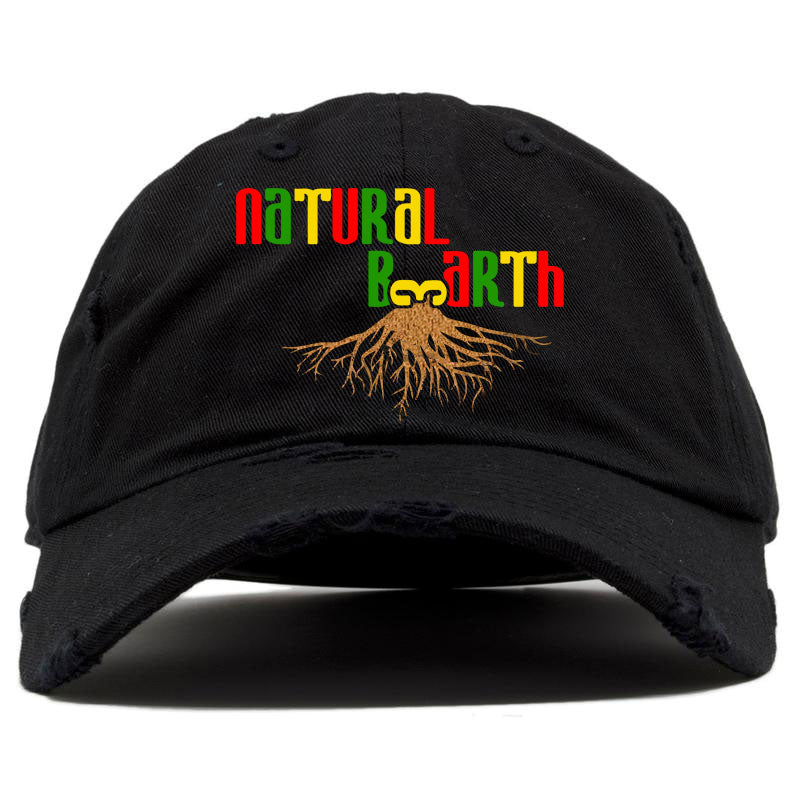 Natural Bearth Distressed Dad Cap