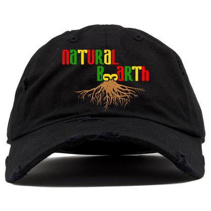 Natural Bearth Distressed Dad Cap